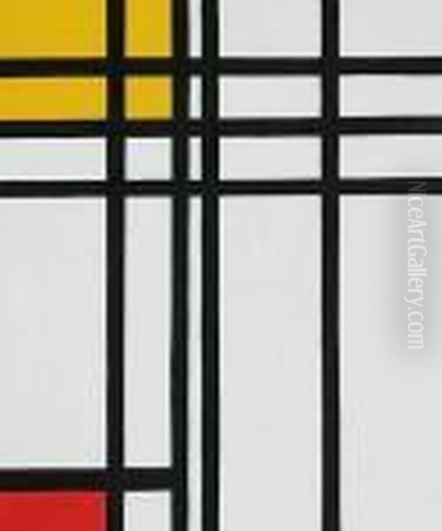 Opposition Of Lines, Red And Yellow - view 1