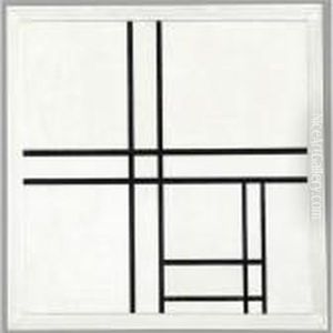 Composition In Black And White, With Double Lines