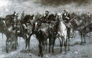 Cavalry in an Arizona Sandstorm by Frederic Remington