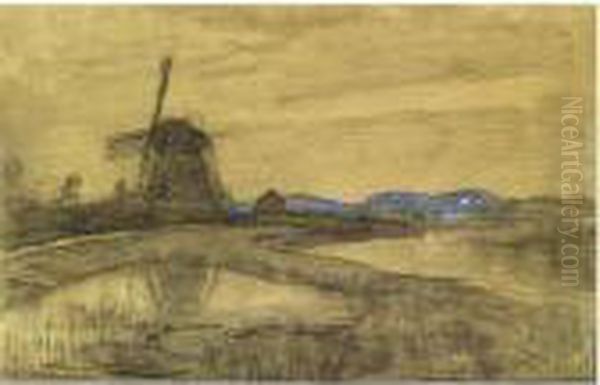 The Oostzijdse Windmill On Het Gein Near Abcoude - view 1