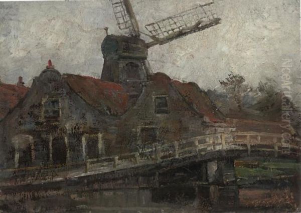 Houses And Paltrok Mill On The Voorweg - view 1