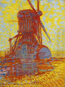 Le Moulin Au Soleil Rouge