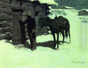 The Belated Traveler by Frederic Remington