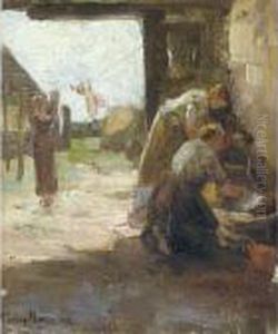 Women Washing Clothes by Piet Mondrian