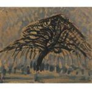 Sketch For Blue Apple Tree Series by Piet Mondrian