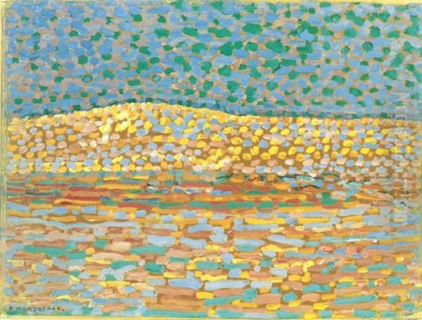 Pointillist Dune Study, Crest At Left - view 1