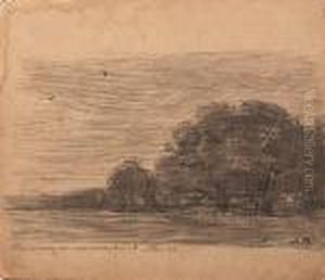 Trees Along A River by Piet Mondrian