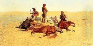 The Last Lull in the Fight by Frederic Remington