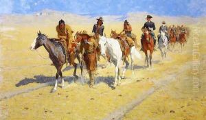 Pony Tracks in the Buffalo Trails by Frederic Remington