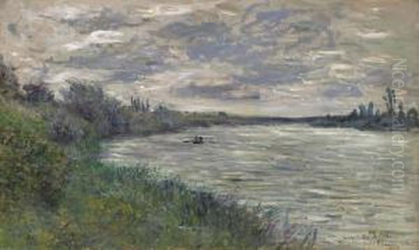 La Seine Pres De Vetheuil, Temps Orageux - view 1