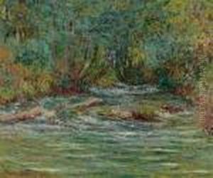 La Riviere De L'epte A Giverny, L'ete by Claude Oscar Monet