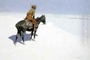 The Scout, Friends or Foes by Frederic Remington
