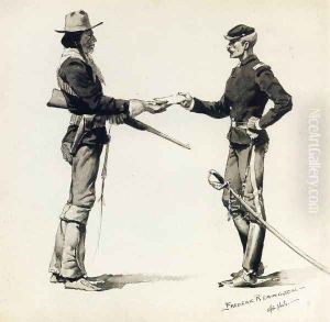 The Dispatch Bearer Troop B, United States Scouts by Frederic Remington