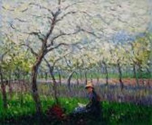 An Orchard In Spring by Claude Oscar Monet