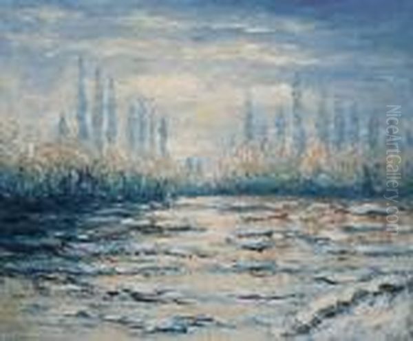 Floating Ice Near Vetheuil - view 1