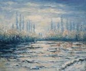 Floating Ice Near Vetheuil by Claude Oscar Monet