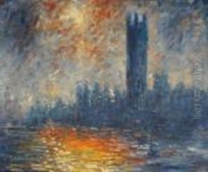The Houses Of Parliament by Claude Oscar Monet