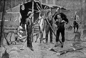 A Good Day's Hunting in the Adirondacks by Frederic Remington