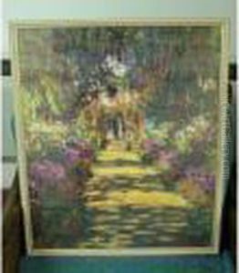 Garden Path And Water Lilies by Claude Oscar Monet