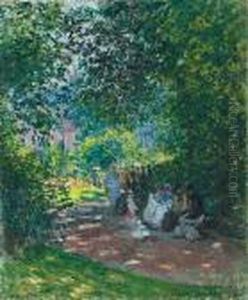 Au Parc Monceau by Claude Oscar Monet