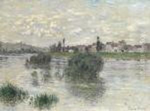 La Seine A Lavacourt by Claude Oscar Monet