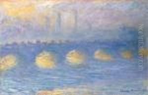 Waterloo Bridge, Temps Couvert by Claude Oscar Monet