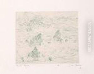 Tempete A Belle-ile by Claude Oscar Monet