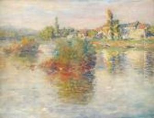 La Seine A Lavacourt by Claude Oscar Monet