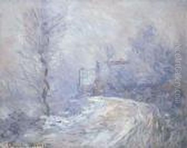 L'entree De Giverny Sous La Neige - view 1
