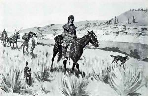 Hunting a Beaver Stream by Frederic Remington