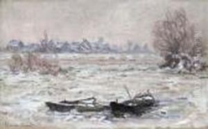 Les Glacons A Lavacourt by Claude Oscar Monet