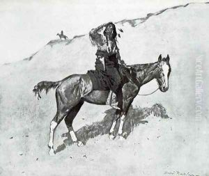 Hostiles Watching the column by Frederic Remington