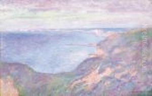 La Falaise Pres De Dieppe by Claude Oscar Monet