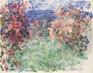 La Maison Dans Les Roses by Claude Oscar Monet