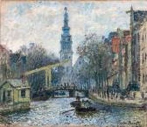 Canal A Amsterdam by Claude Oscar Monet