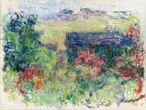 La Maison A Travers Les Roses by Claude Oscar Monet