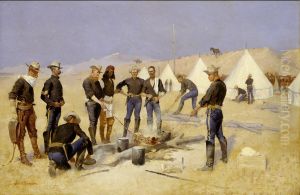 Roasting the Christmas Beef in a Cavalry Camp