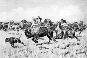 Her Calf by Frederic Remington
