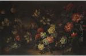 Still Life Of Flowers by Jean-Baptiste Monnoyer