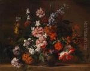 Ein Blumenstillleben by Jean-Baptiste Monnoyer