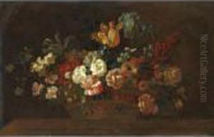 Natura Morta Con Cesto Di Fiori Natura Morta Con Cesto Di Fiori