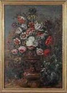 Bouquet De Fleurs Dans Une Vasque by Jean-Baptiste Monnoyer