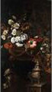 Stilleben Mit Blumenstrauss Und Prunkgefass by Jean-Baptiste Monnoyer