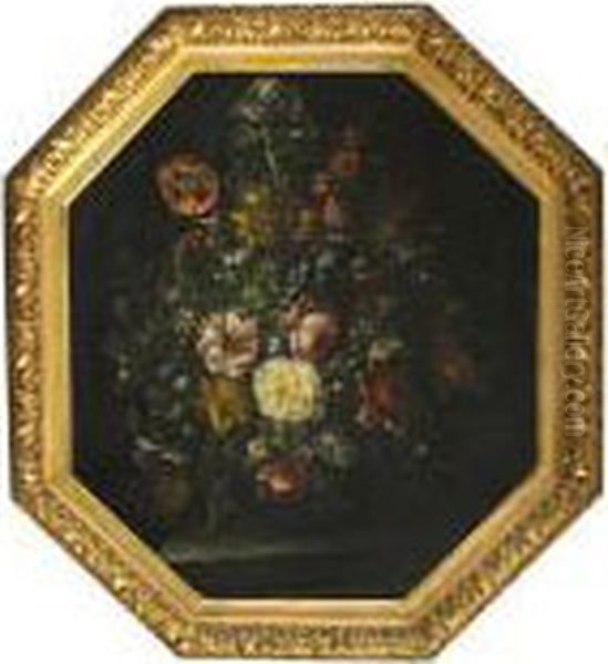 Summer Flowers In A Glass Bowl - view 1