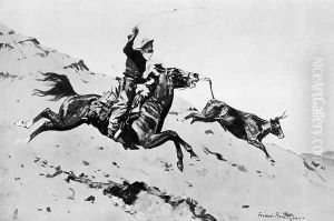 Over the Foot-Hills by Frederic Remington