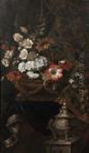 Monnoyer, Circle Of /entourage De by Jean-Baptiste Monnoyer