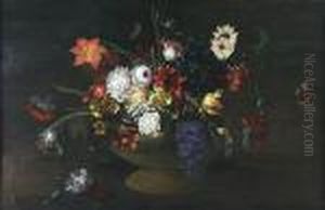 Still Life Of Flowers by Jean-Baptiste Monnoyer