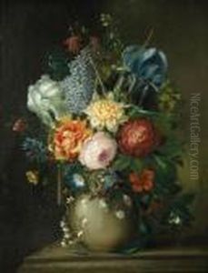 Still Life Of Roses by Jean-Baptiste Monnoyer