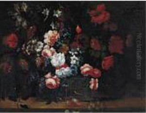 Still Life Of Flowers by Jean-Baptiste Monnoyer