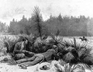 In wait for an enemy by Frederic Remington